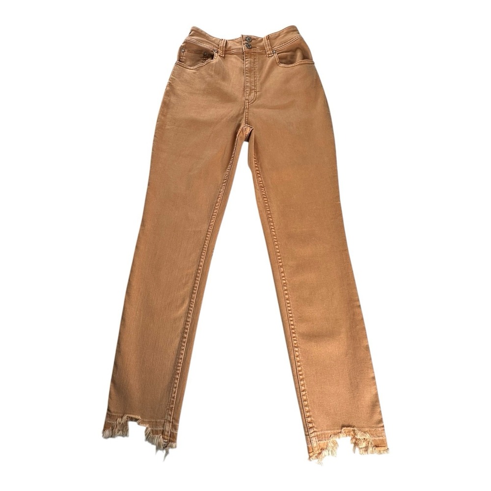 Free People Wild Child Skinny Light Brown Stretch Jeans Sz 30